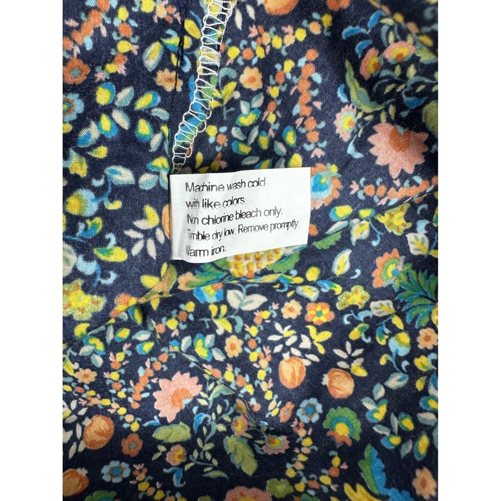 Tori Richard Mens XL Aloha Shirt Pineapple Floral Navy Blue Button Up Hawaii - Picture 4 of 7